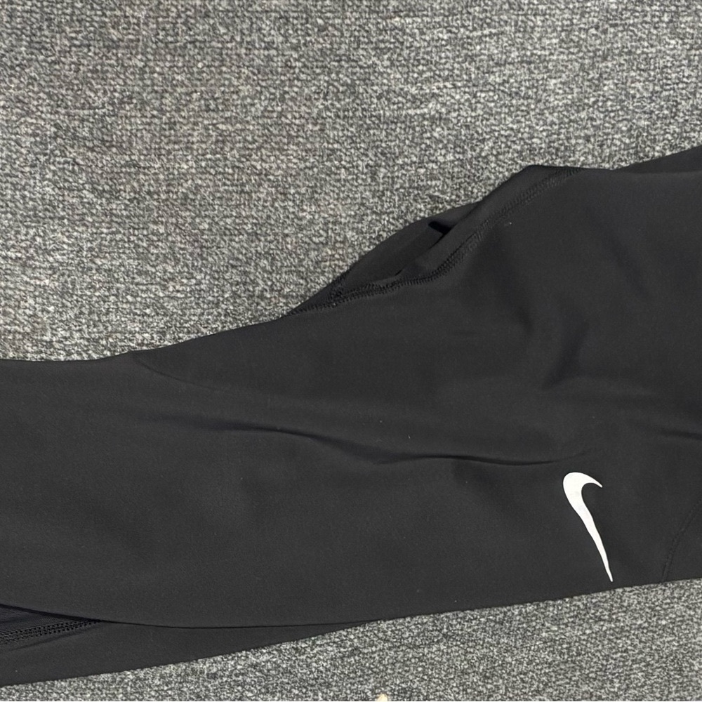 Nike Black Leggings with White Swoosh